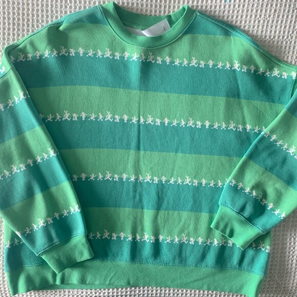 Disneyland Resort green striped crew neck pullover size medium - Picture 4 of 6